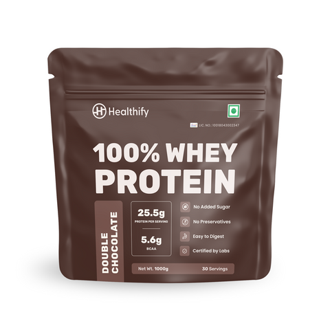 Double Chocolate - 25.5 g Protein Powder - Pack of 1 KG - HealthifyStore