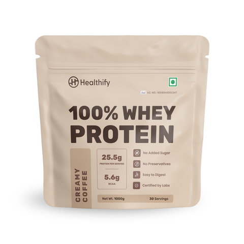 Creamy Coffee -25.5 g Protein Powder - Pack of 1 KG - HealthifyStore