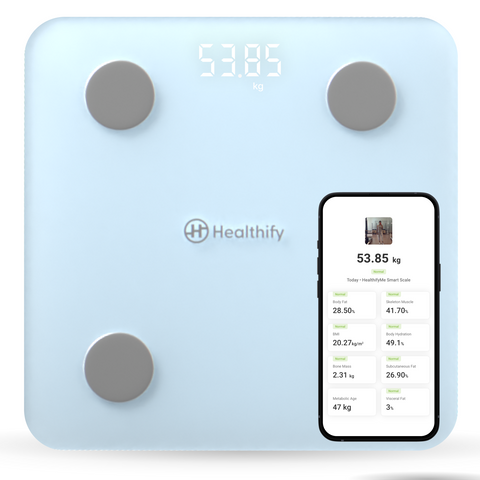HealthifyMe Smart Scale | Track 11+ Key Body Metrics | 1 Month HealthifySmart Plan | Data Driven Smart Weight Loss with HealthifyMe Smart Scale - HealthifyStore