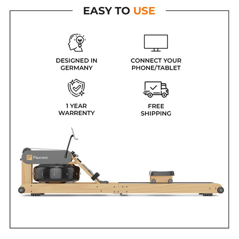Flexnest Flexrower+ Water Rowing Machine