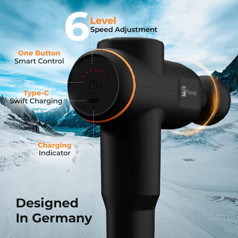 Flexnest Turbo Massage Gun with 4 Heads