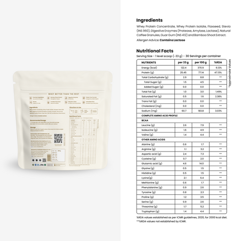 Classic Vanilla - 25.5 g Protein Powder - Pack of 1 KG - HealthifyStore