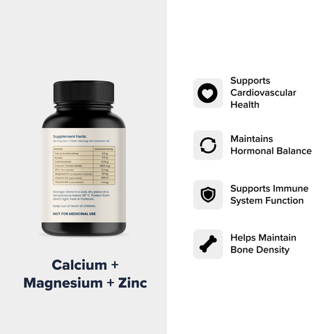 Calcium with Magnesium, Zinc & Vitamin D3 - HealthifyStore