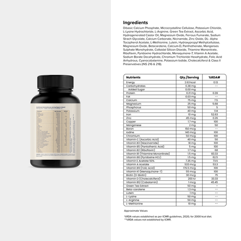Daily Multivitamins - 30 Vital Nutrients - HealthifyStore