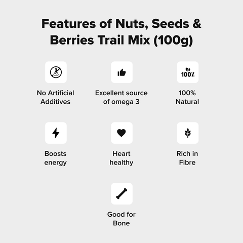Nuts, Seeds & Berries Trail Mix (100g)