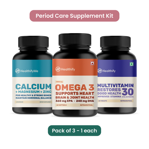 Period Care Supplements Kit - Combo of Daily Supplement Capsules