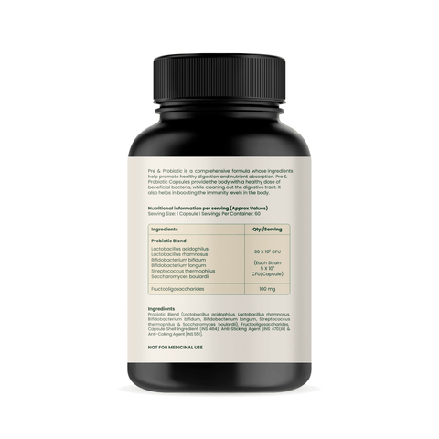 Pre & Probiotic Capsules (100% Veg) - HealthifyStore