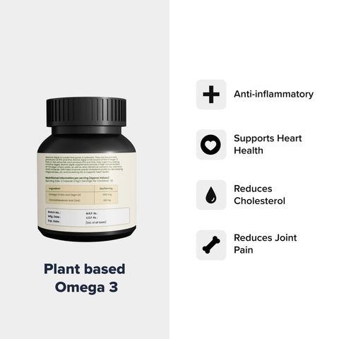 Omega 3 Vegan Capsules (1000 mg) - HealthifyStore