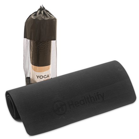 Healthify Yoga Mat - Superior Grip, Functional Design, Superior Cushioning, Ultra Durable, Sweat Resistant and Washable - HealthifyStore