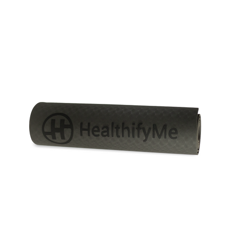 Healthify Yoga Mat - Superior Grip, Functional Design, Superior Cushioning, Ultra Durable, Sweat Resistant and Washable