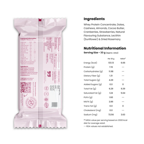 Berry Protein Bar - Antioxidant-Rich, Zero Guilt, Maximum Fuel