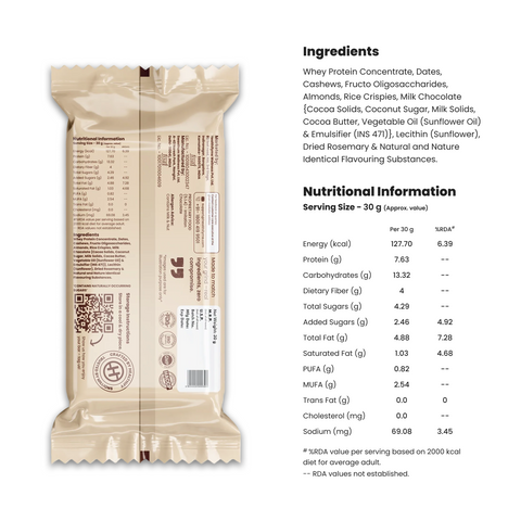 Butterscotch Protein Bar - Creamy Crunch, High Protein, Wholesome Energy