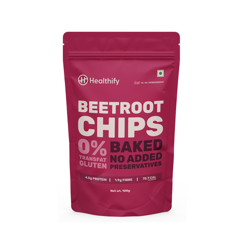 Beetroot Chips - Lip smacking, crispy and nutritious baked chips - HealthifyStore