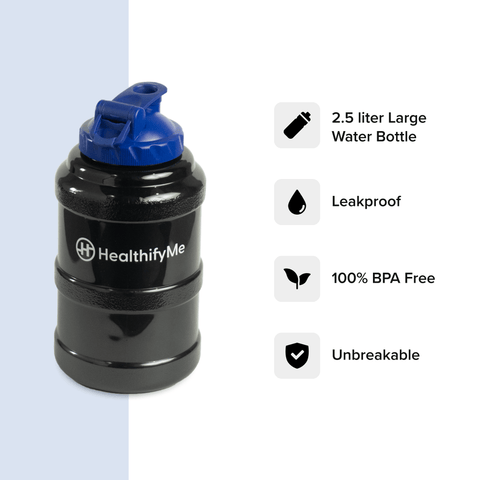 Fitkit Kit of Gallon Bottle Yoga Mat Stress Band Measuring Tape Protein Shaker Gym Bag Wrist and Ankle Weight Yoga Mat HealthifyStore