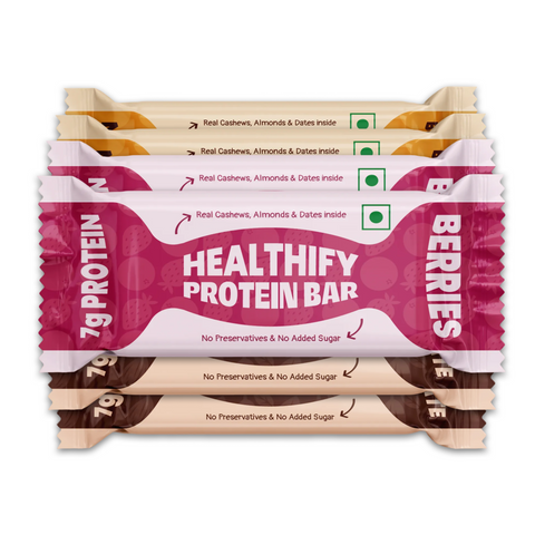Assorted Mini Protein Bars | Variety Pack of 6 (2 of Each Flavour)