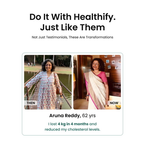 Healthify Pro Plus Cholesterol - 3 Month Medical Plan | Custom Diet & Workout | 2 Medical Coaches | Video Calls | CGM | Studio | 30 days Guaranteed Refund