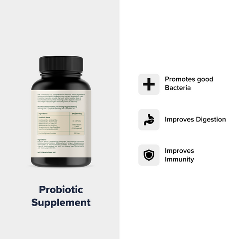 Pre & Probiotic Capsules (100% Veg)