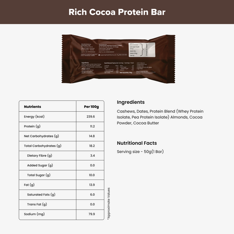 Rich Cocoa Protein Bar (50g)
