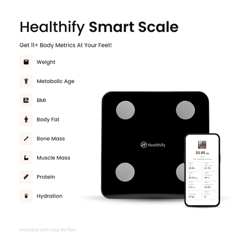 Healthify Rx Smart | Medical Weight Loss Plan with GLP-1 Support, AI Coach Ria & Smart Scale Included