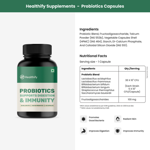 Healthify Premium Pack – Protein Bars & Probiotics Capsules