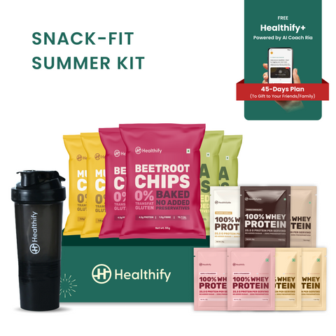 Healthify SnackFit Summer Kit – Whey Protein, Healthy Snacks & more...