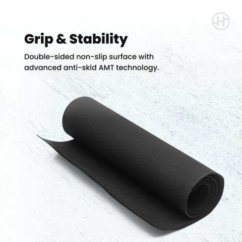 Healthify Yoga Mat - Superior Grip, Functional Design, Superior Cushioning, Ultra Durable, Sweat Resistant and Washable