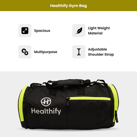 Healthify Yoga Starter Kit - Kit of Premium Yoga Mat, Gym Bag, Yoga Blocks & Belt Set, and Wrist & Ankle Weights