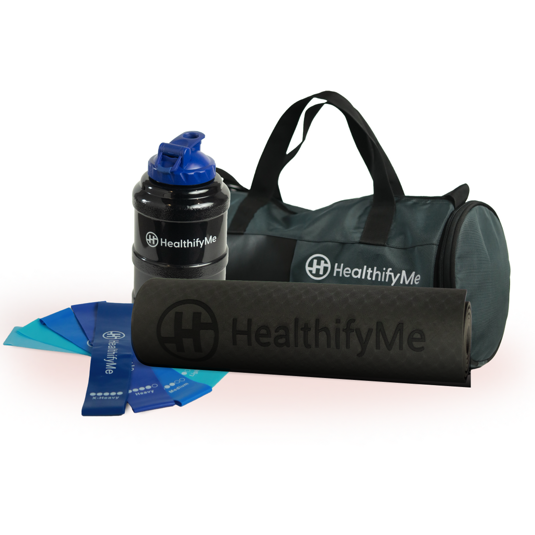 Yoga Kit - Kit of Yoga Mat, Gallon Bottle, Stress Band & Gym Bag ...